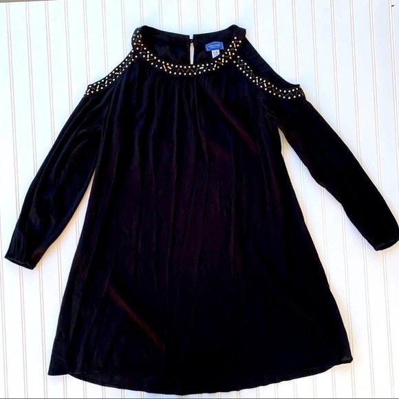 Black long sleeve cold shoulder dress Size Large - Picture 2 of 13